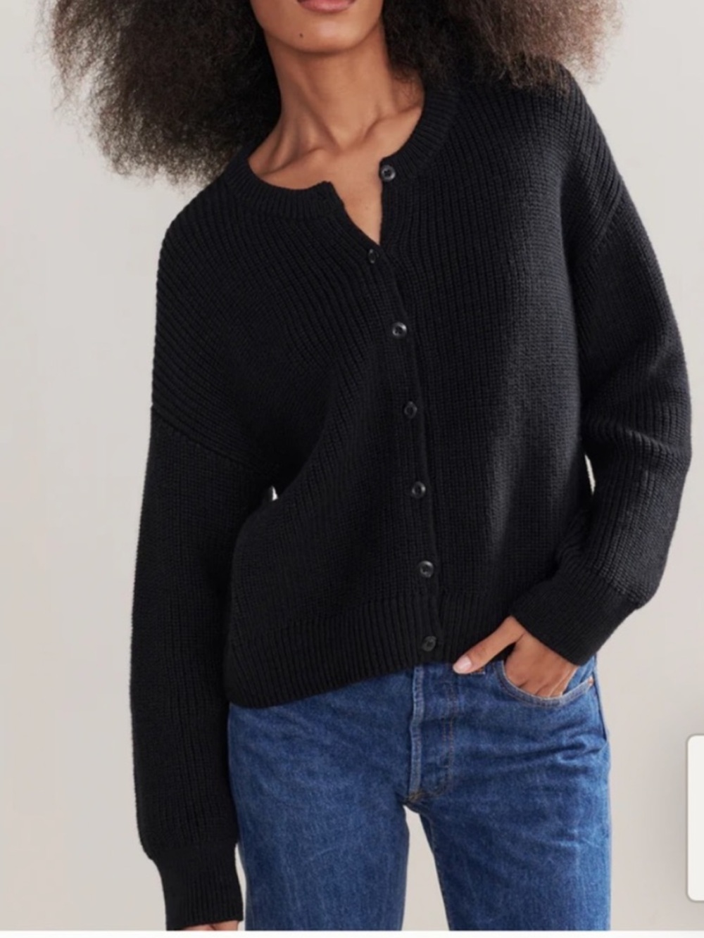 Jenni kayne cotton Hayes crewneck cardigan